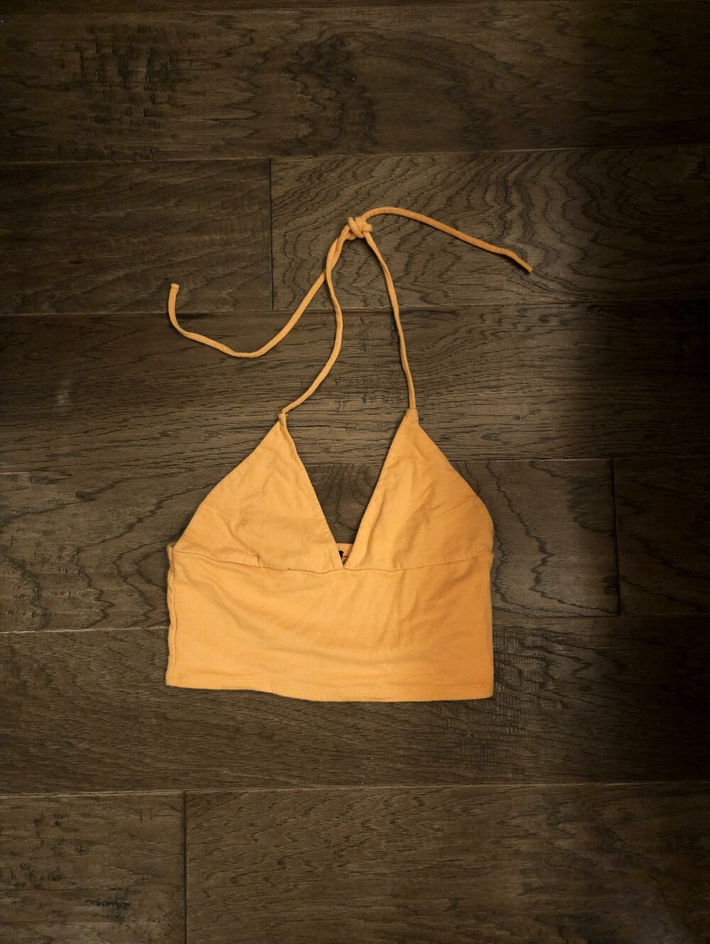 Forever 21 Womens M Orange Halter Crop Top In Perfect Condition